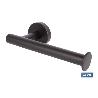 PORTARROLLOS/TOALLERO NEGRO MATE DE ACERO CON DISEÑO REDONDO GAMA RIBEIRA 16,5 X 8 X 5 CM