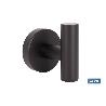PERCHA NEGRA MATE DE ACERO CON DISEÑO REDONDO GAMA RIBEIRA 5 X 5 X 6 CM