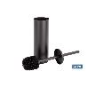 ESCOBILLERO PARA INODORO NEGRO MATE DE ACERO GAMA RIBEIRA 9,1 X 9,1 X 39 CM