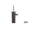 ESCOBILLERO DE PARED PARA INODORO NEGRO MATE DE ACERO GAMA RIBEIRA 9,1 X 12,9 X 39 CM