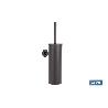 ESCOBILLERO DE PARED PARA INODORO NEGRO MATE DE ACERO GAMA RIBEIRA 9,1 X 12,9 X 39 CM