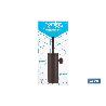 ESCOBILLERO DE PARED PARA INODORO NEGRO MATE DE ACERO GAMA RIBEIRA 9,1 X 12,9 X 39 CM