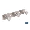 PERCHERO DE PARED DE ACERO INOXIDABLE 304 CON 3 POMOS 15,6 X 2,7 X 2,8 CM