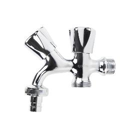 PACK DE 2 GRIFOS DE DOBLE SALIDA DE  AGUA PARA LAVADORA / LAVAVAJILLAS