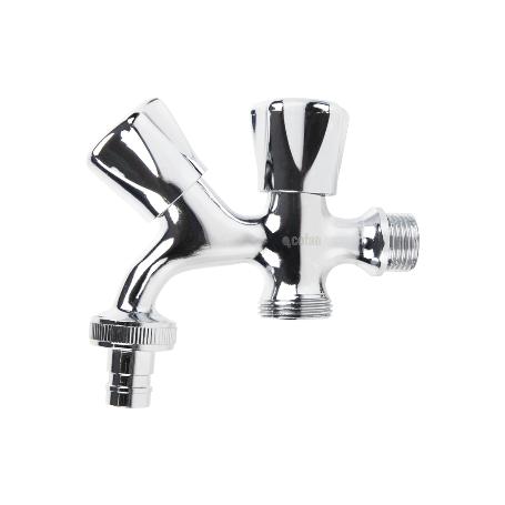 PACK DE 2 GRIFOS DE DOBLE SALIDA DE  AGUA PARA LAVADORA / LAVAVAJILLAS