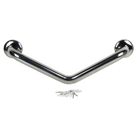 BARRA DE APOYO CON ANGULO DE 135º DE ACERO INOXIDABLE 304 (50 X 3.2 CM)