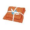 JUEGO DE 3 TOALLAS NARANJA 580 G/M2  GAMA AMANECER 30X50  50X100  70X140 CM
