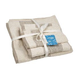 JUEGO DE 3 TOALLAS NATURE 600 G/M2  GAMA ALMA 30X50  50X100  70X140 CM