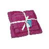 JUEGO DE 3  TOALLAS FUCSIA 580 G/M2  GAMA PRIMAVERA 30X50  50X100  70X140 CM