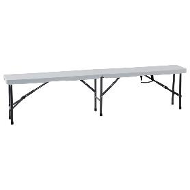 BANCO PLEGABLE RECTANGULAR BLANCO 180X25X43CM