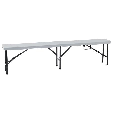 BANCO PLEGABLE RECTANGULAR BLANCO 180X25X43CM
