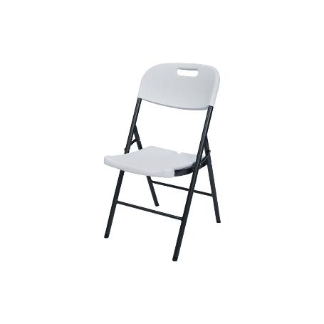 SILLA PLEGABLE BLANCA 46X53X88 CM   CAJA 2 UNID.