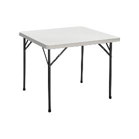 MESA PLEGABLE CUADRADA BLANCA 88X88X74CM