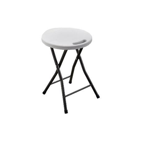 TABURETE PLEGABLE BLANCO 33X30X46CM   CAJA 4 UNID.