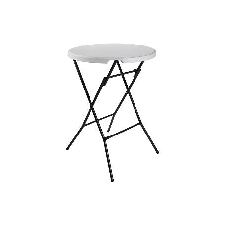 MESA ALTA PLEGABLE BLANCA 80X80X110CM