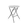 MESA ALTA PLEGABLE BLANCA 80X80X110CM