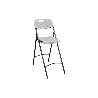 SILLA ALTA PLEGABLE BLANCA ALTURA ASIENTO 74CM   CAJA 2 UNID.