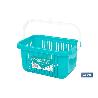 CESTA PARA PINZAS AZUL TURQUESA 27 X 21 X 14 CM