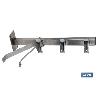 TENDEDERO FIJO DE PARED DE DOS PIEZAS INOXIDABLE 304 3 POLEAS 36.5 X 9.5 CM