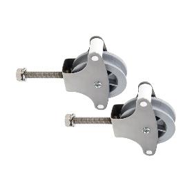 PACK 2 POLEAS PARA TENDEDERO ACERO INOXIDABLE 304  ROLDANA 4 CM