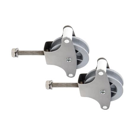 PACK 2 POLEAS PARA TENDEDERO ACERO INOXIDABLE 304  ROLDANA 4 CM