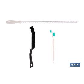 SET DE CEPILLOS DE LIMPIEZA MULTIFUNCIÓN PARA RANURAS, RINCONES, RAÍLES Y TUBERÍAS