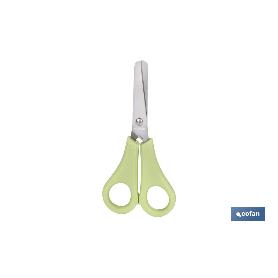TIJERA ESCOLAR CON PUNTA REDONDA DE COLOR VERDE 13,3 CM