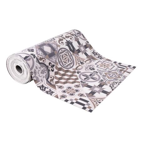 ROLLO DE ALFOMBRA VINILICA DISEÑO ARABESCO 84% VINILO 16% POLIESTER 52 X 20 M