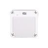 BÁSCULA DE BAÑO DIGITAL BLANCA CON PANTALLA LCD, USB Y MEDICIÓN IMC DE GRASA VISCERAL 30 X 30 X 2,2 CM