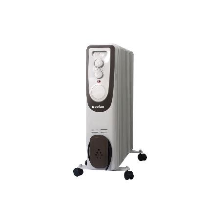 RADIADOR DE ACEITE CON TERMOSTATO REGULABLE 11 ELEMENTOS 2500 W