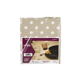 MANTEL ANTIMANCHA LUNARES BEIGE 1,40 X 1,40