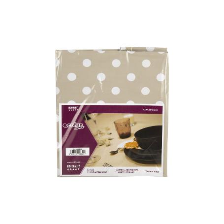 MANTEL ANTIMANCHA LUNARES BEIGE 1,40 X 1,80