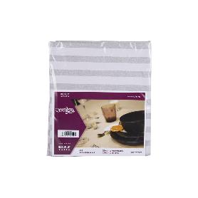 MANTEL ANTIMANCHAS RAYAS BEIGE Y BLANCAS   1,40 X 2,50