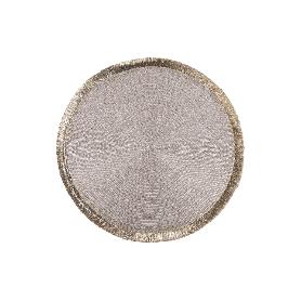 BAJOPLATO REDONDO DE COLOR CHAMPAGNE MEDIDA 38 CM   CAJA 6 UNID.