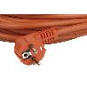 PROLONGADOR BIPOLAR CON T/T LATERAL 16A250V CABLE 10M NARANJA