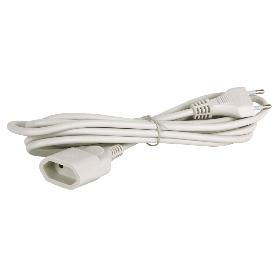 PROLONGADOR BIPOLAR 10A250V ESPIGAØ4 CABLE 3M BLANCO