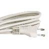 PROLONGADOR BIPOLAR 10A250V ESPIGAØ4 CABLE 5M BLANCO