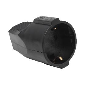 BASE ENCHUFE AEREA NEGRA (16A-250V)