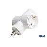 ADAPTADOR SCHUKO 3 VIAS  (16A-250V)