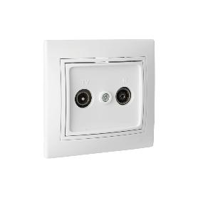 TOMA TV/RADIO EMPOTRAR BLANCO MODELO PACIFIC