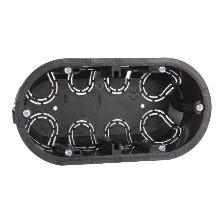 CAJA DOBLE EMPOTRAR MECANISMOS 140X68X46 4 ENTRADAS TUBO   CAJA 10 UNID.