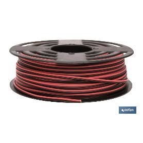 ROLLO 100M CABLE PARALELO ROJO/NEGRO (2X0,75)