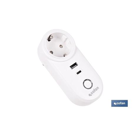 ENCHUFE INTELIGENTE CON PUERTO USB Y TIPO C
