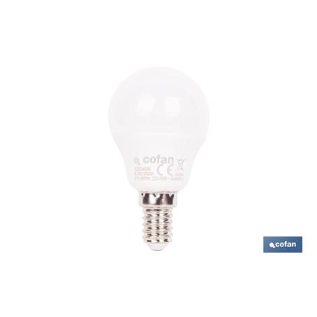 BOMBILLA LED ESFÉRICA E14 6.5 W 806 LM 6500 K
