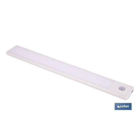 APLIQUE LED RECARGABLE CON SENSOR 3,7 V 1,5 AH 120 LM 3CCT 300 X 40 MM
