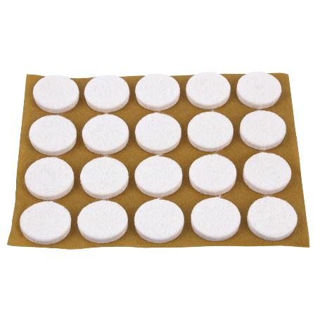 BLÍSTER DE 2X12 UDS. FIELTRO BLANCO REDONDO 22X3 MM VENTA UNITARIA