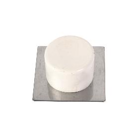 2 UDS TOPE ADHESIVO BASE INOX BLANCO 40 X 40   CAJA 12 UNID.