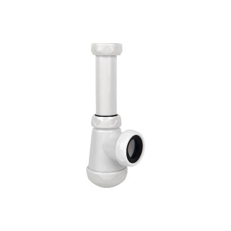 SIFÓN BOTELLA CORTO CON SALIDA Ø32-40 Y RACOR 1 1/4