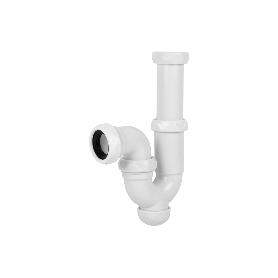 SIFÓN CURVO CON SALIDA Ø32-40 Y VÁLVULA LAVABO BIDÉ 1 1/2 X 70