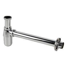 SIFÓN BOTELLA CROMADO SALIDA Ø32-40 330 MM Y RACOR 1 1/4